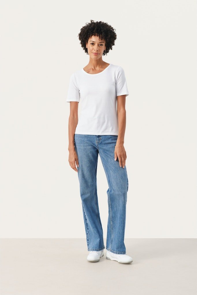 EamajaPW Ts T-shirt - Bright White - RUTHERFORD & Co