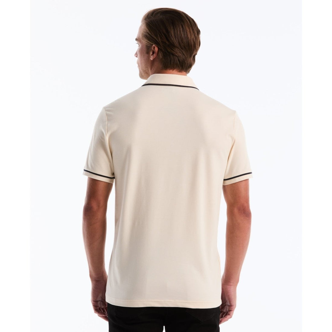 Earl Pique Polo Shirt In Birch - RUTHERFORD & Co