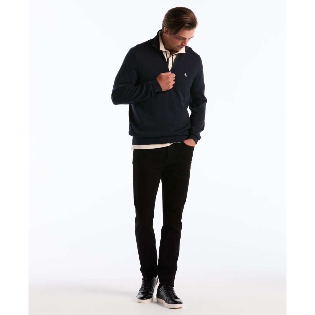 Earl Pique Polo Shirt In Birch - RUTHERFORD & Co