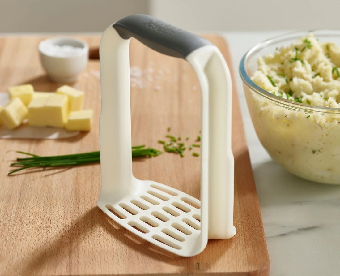 Easy - Mash™ White Potato Masher - RUTHERFORD & Co