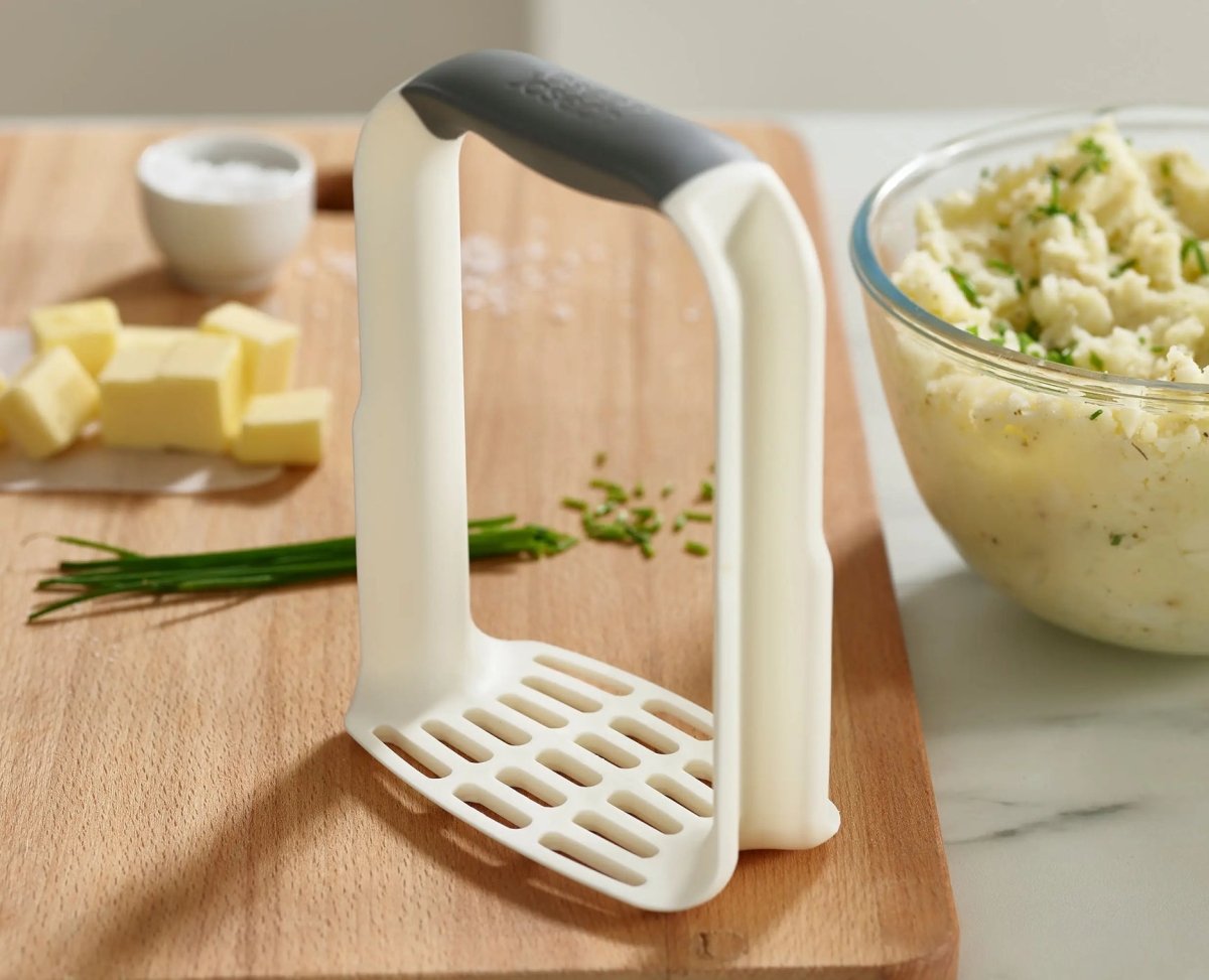 Easy - Mash™ White Potato Masher - RUTHERFORD & Co