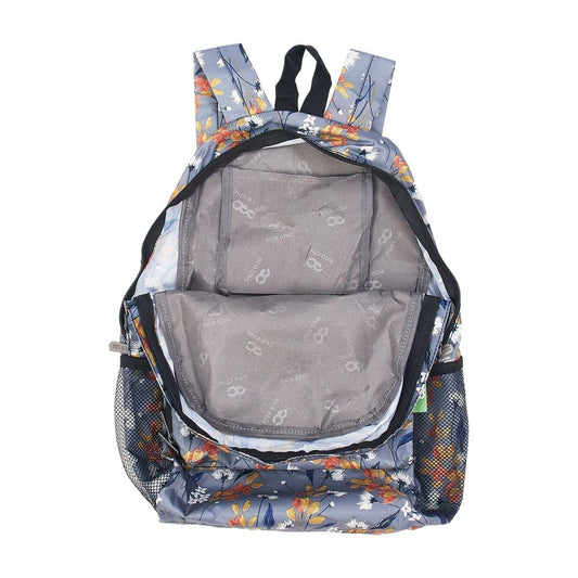 Eco Chic Lightweight Foldable Backpack Flowers - RUTHERFORD & Co