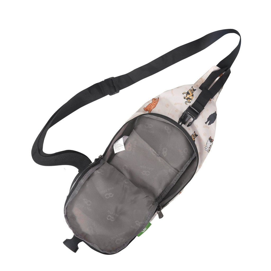 Eco Chic Lightweight Foldable Crossbody Bag Beloved Cats - RUTHERFORD & Co
