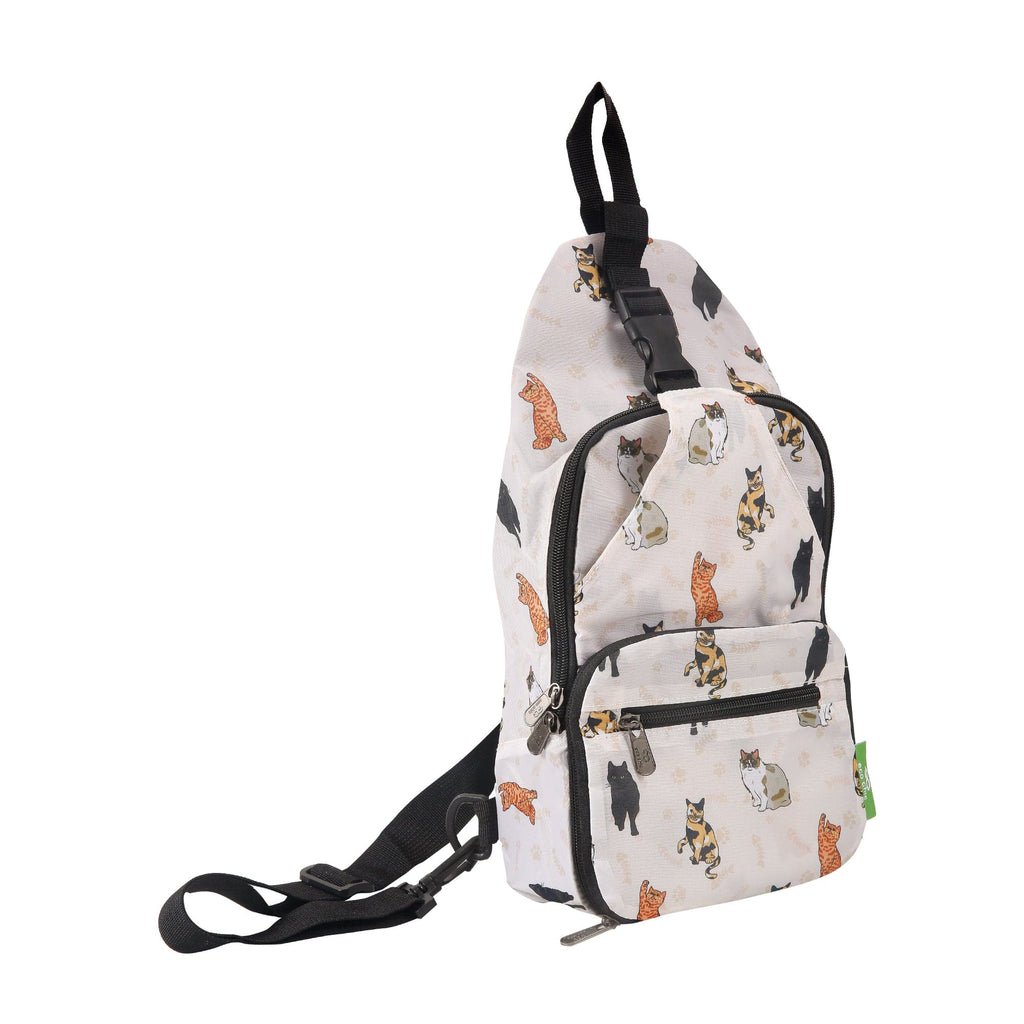 Eco Chic Lightweight Foldable Crossbody Bag Beloved Cats - RUTHERFORD & Co