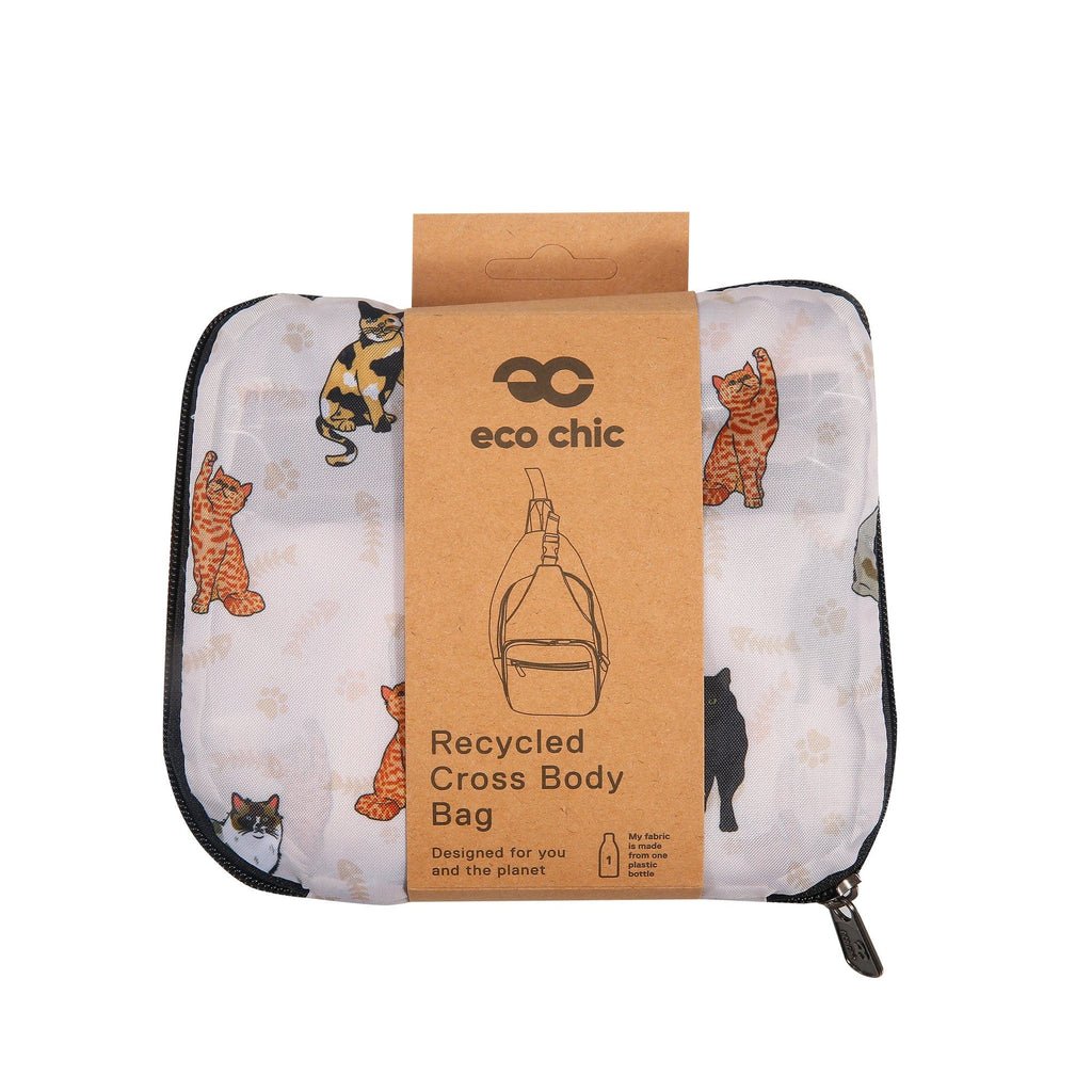 Eco Chic Lightweight Foldable Crossbody Bag Beloved Cats - RUTHERFORD & Co