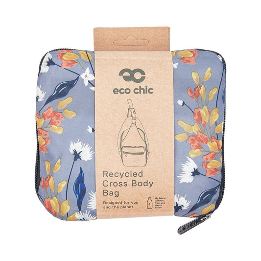 Eco Chic Lightweight Foldable Crossbody Bag Flowers - RUTHERFORD & Co