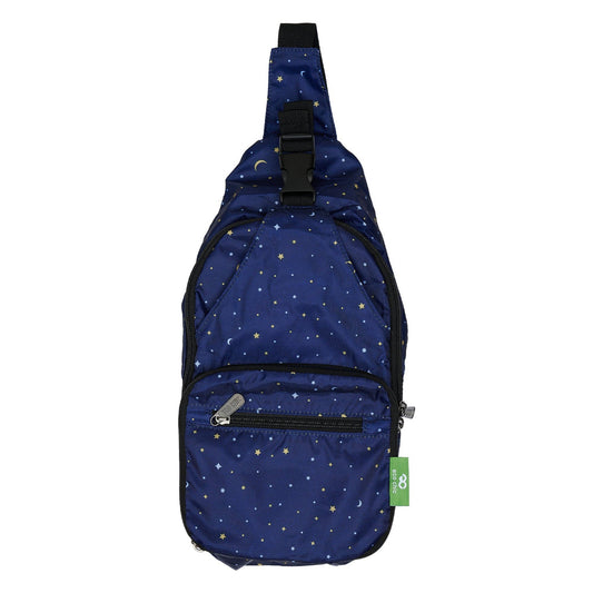 Lightweight Foldable Crossbody Bag Stars and Moons