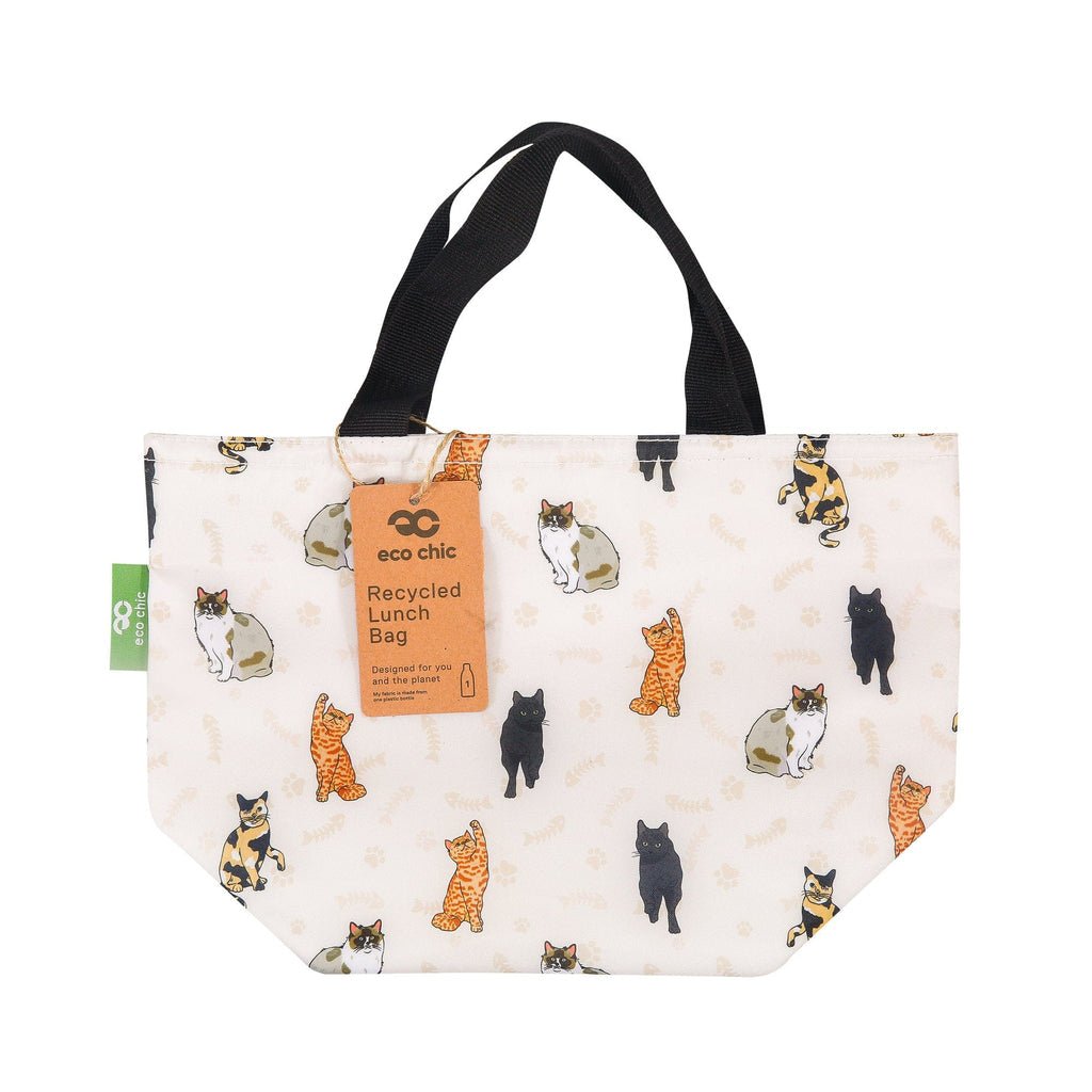 Eco Chic Lightweight Foldable Lunch Bag Beloved Cats - RUTHERFORD & Co
