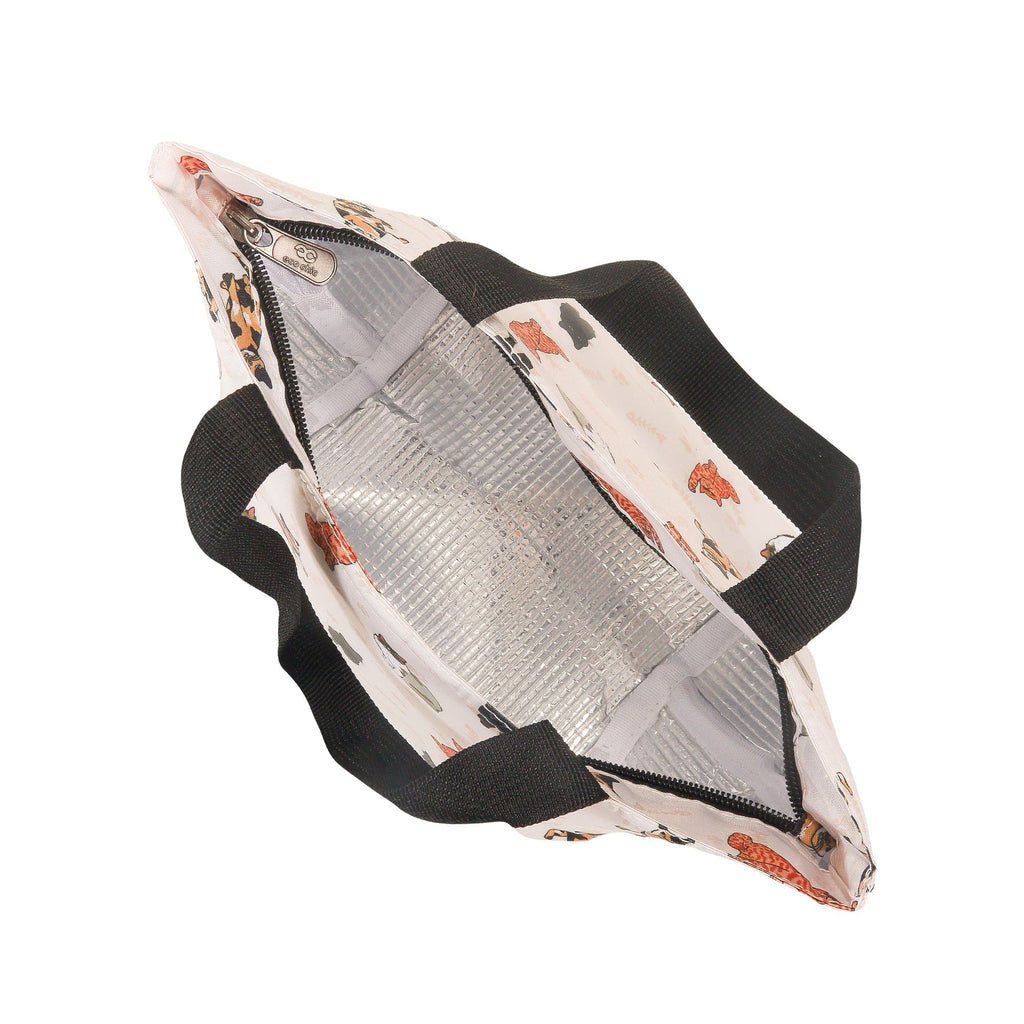 Eco Chic Lightweight Foldable Lunch Bag Beloved Cats - RUTHERFORD & Co
