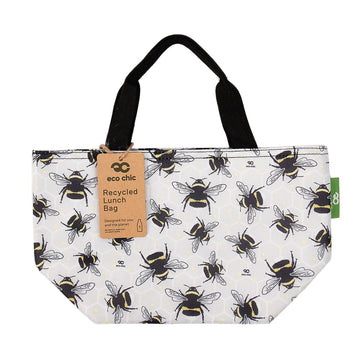 Eco Chic Lightweight Foldable Lunch Bag Bumble Bees