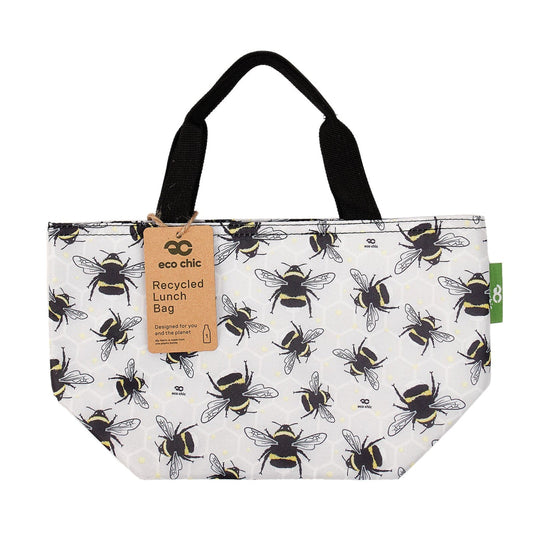 Eco Chic Lightweight Foldable Lunch Bag Bumble Bees