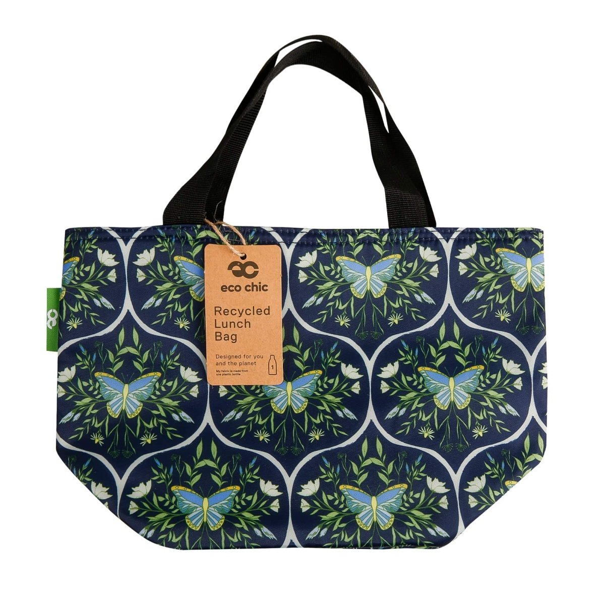 Eco Chic Lightweight Foldable Lunch Bag Butterflies - RUTHERFORD & Co