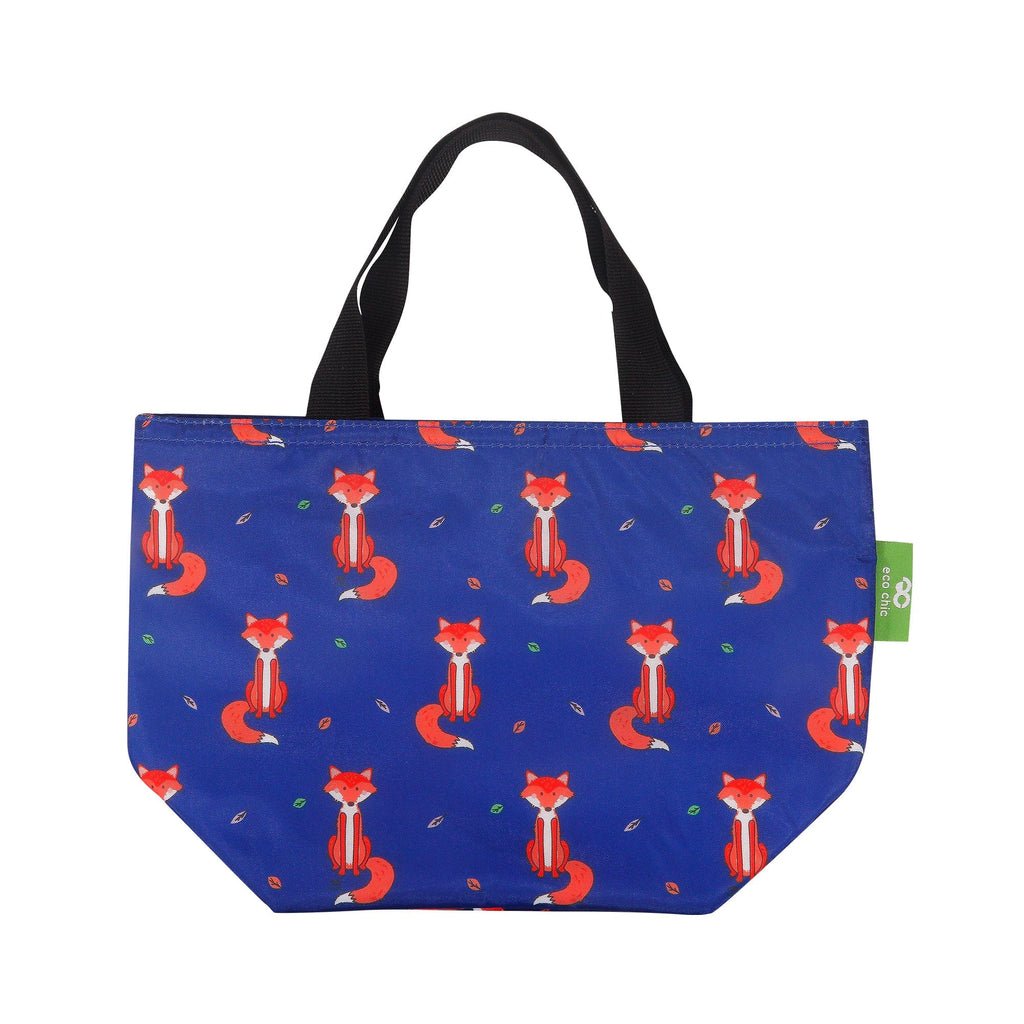 Eco Chic Lightweight Foldable Lunch Bag Foxes - RUTHERFORD & Co
