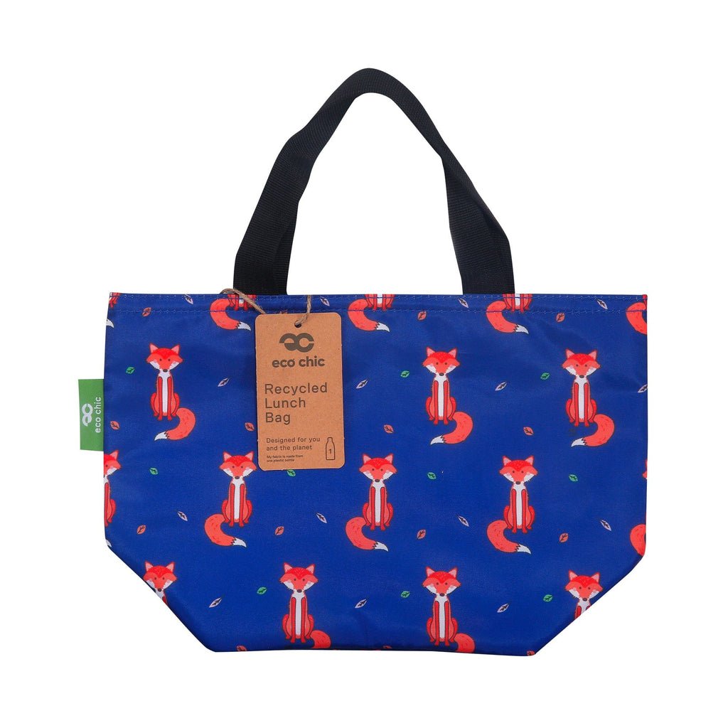Eco Chic Lightweight Foldable Lunch Bag Foxes - RUTHERFORD & Co