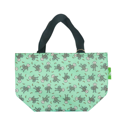 Eco Chic Lightweight Foldable Lunch Bag Green Monkeys