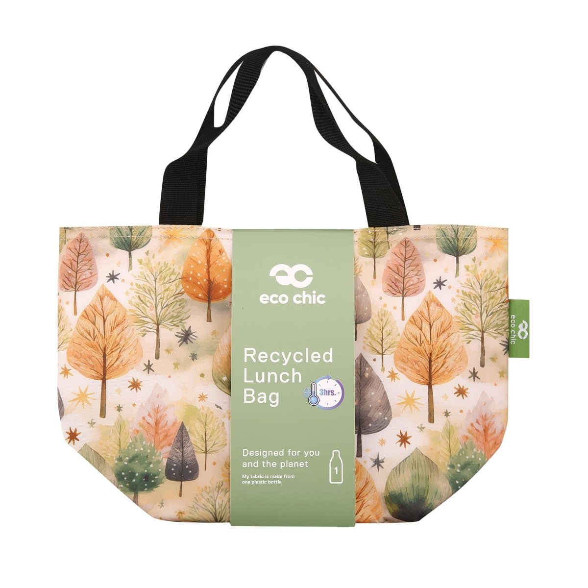 Eco Chic Lightweight Foldable Lunch Bag Rhythm of Trees - RUTHERFORD & Co