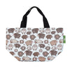 Eco Chic Lightweight Foldable Lunch Bag White Cute Sheep