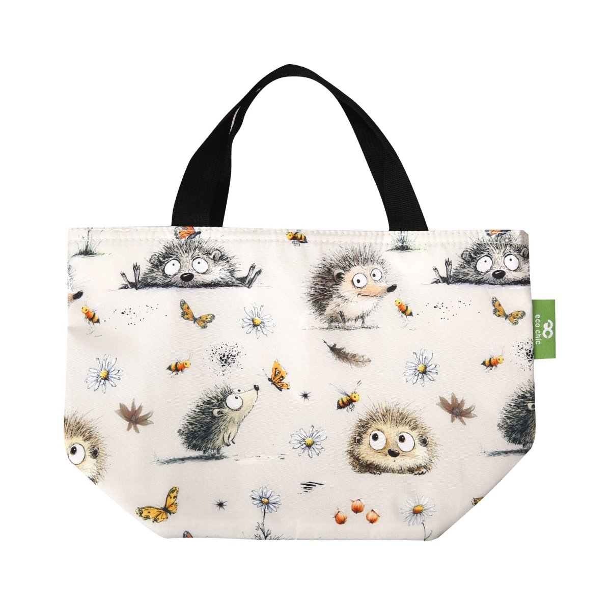 Eco Chic Lightweight Foldable Lunch Bag Whimsy Hedgehogs - RUTHERFORD & Co
