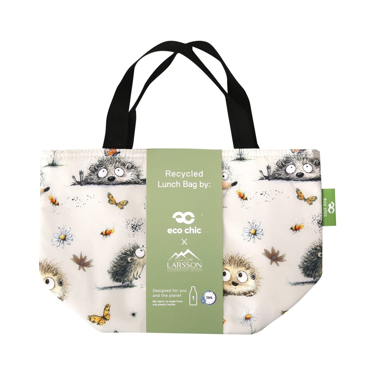 Eco Chic Lightweight Foldable Lunch Bag Whimsy Hedgehogs - RUTHERFORD & Co