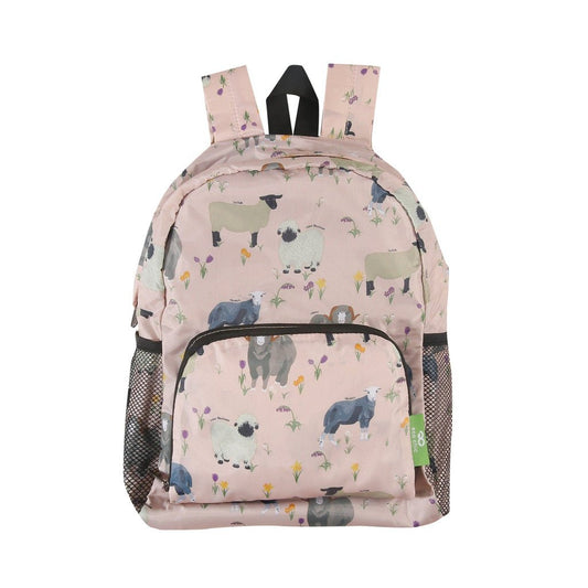Eco Chic Lightweight Foldable Mini Backpack Sheep Realism - RUTHERFORD & Co