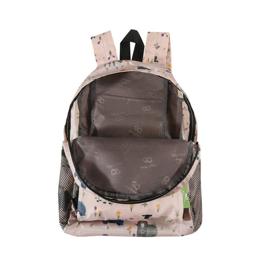 Eco Chic Lightweight Foldable Mini Backpack Sheep Realism - RUTHERFORD & Co