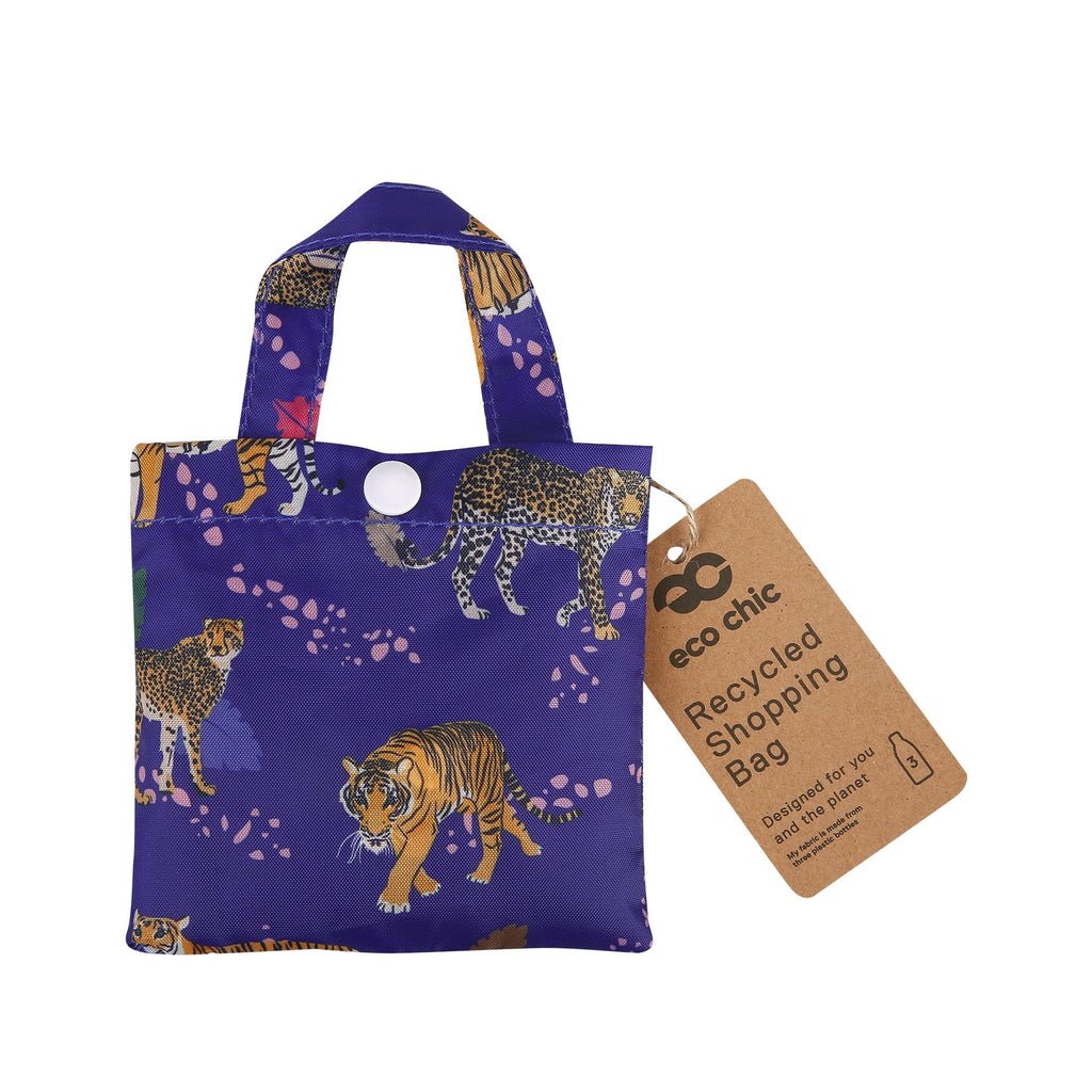 Eco Chic Lightweight Foldable Reusable Shopping Bag Big Cat - RUTHERFORD & Co
