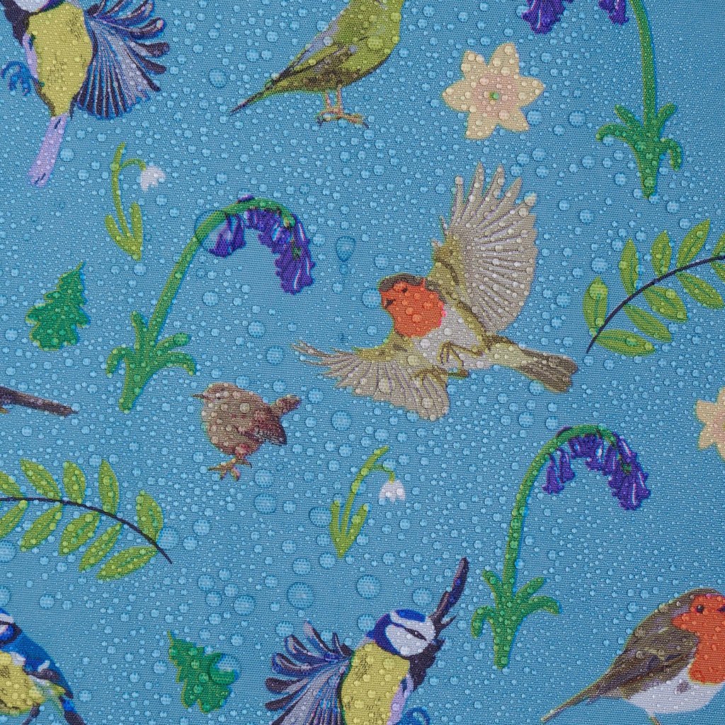 Eco Chic Lightweight Foldable Reusable Shopping Bag Blue RSPB Birds - RUTHERFORD & Co