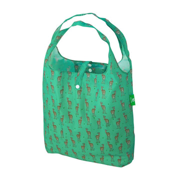 Eco Chic Lightweight Foldable Reusable Shopping Bag Deer - RUTHERFORD & Co