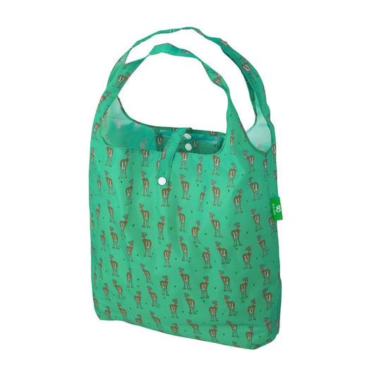 Eco Chic Lightweight Foldable Reusable Shopping Bag Deer - RUTHERFORD & Co