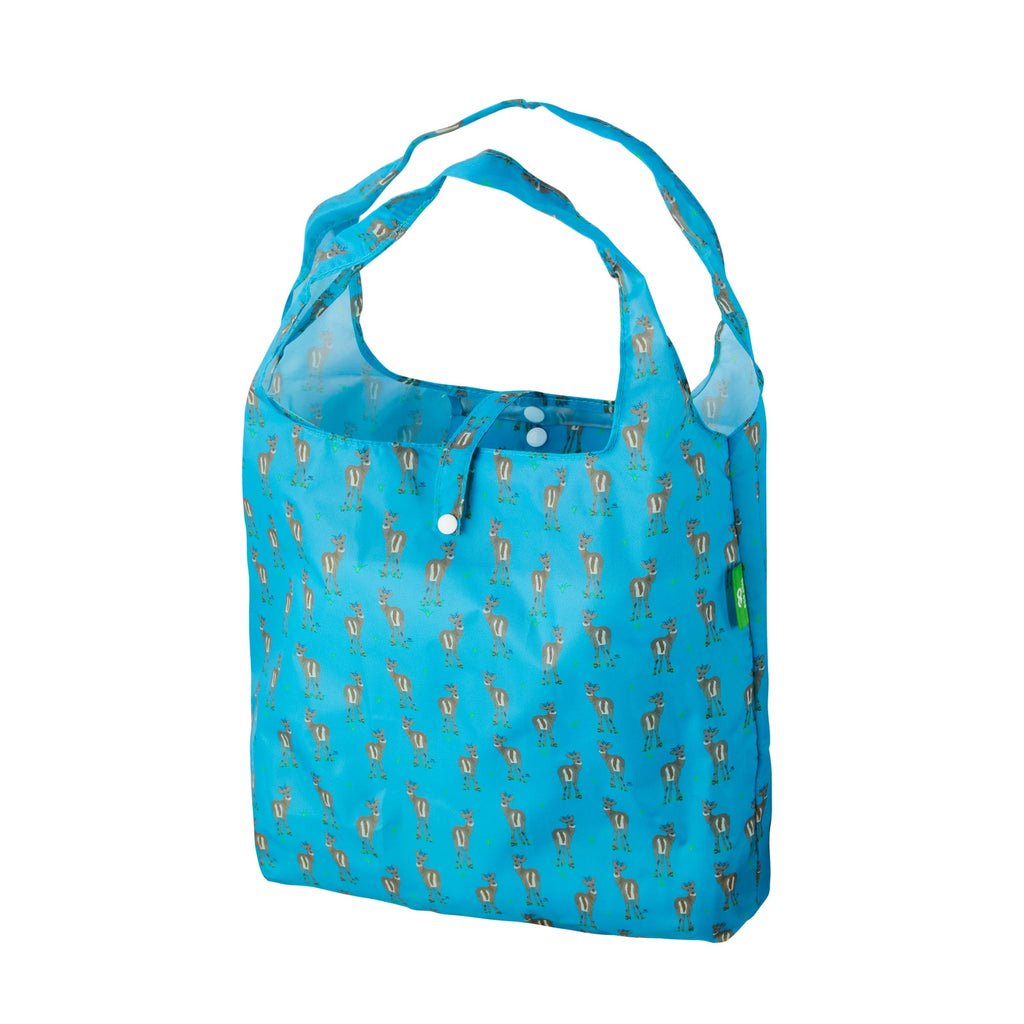 Eco Chic Lightweight Foldable Reusable Shopping Bag Deer - RUTHERFORD & Co