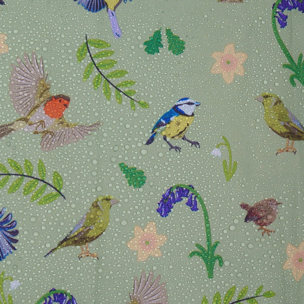 Eco Chic Lightweight Foldable Reusable Shopping Bag Green RSPB Birds - RUTHERFORD & Co
