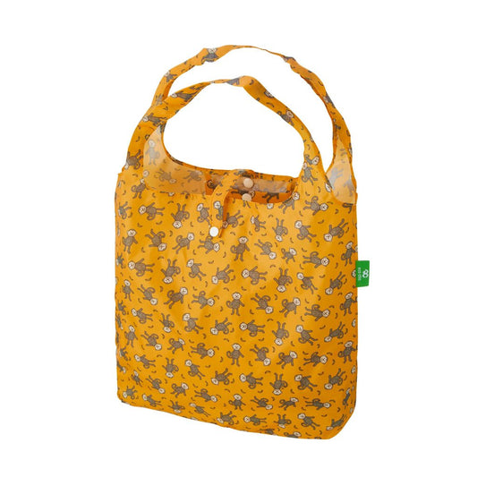 Eco Chic Lightweight Foldable Reusable Shopping Bag Monkeys - RUTHERFORD & Co