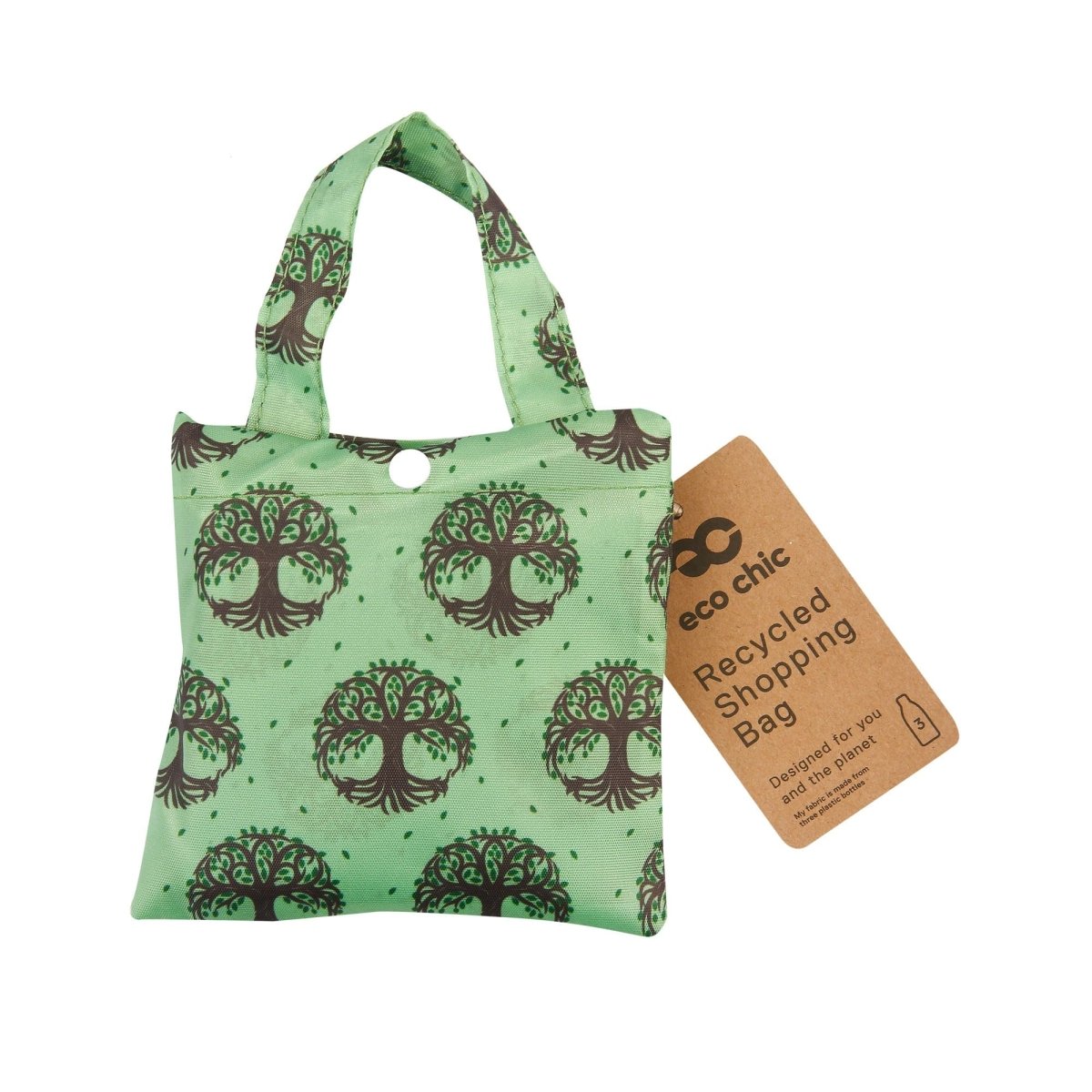 Eco Chic Lightweight Foldable Reusable Shopping Bag New Tree of Life - RUTHERFORD & Co
