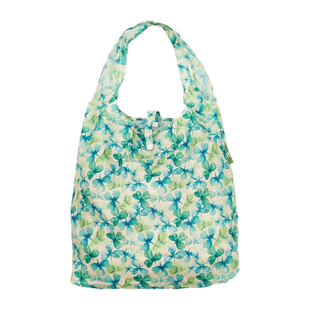 Eco Chic Lightweight Foldable Reusable Shopping Bag Shamrocks - RUTHERFORD & Co