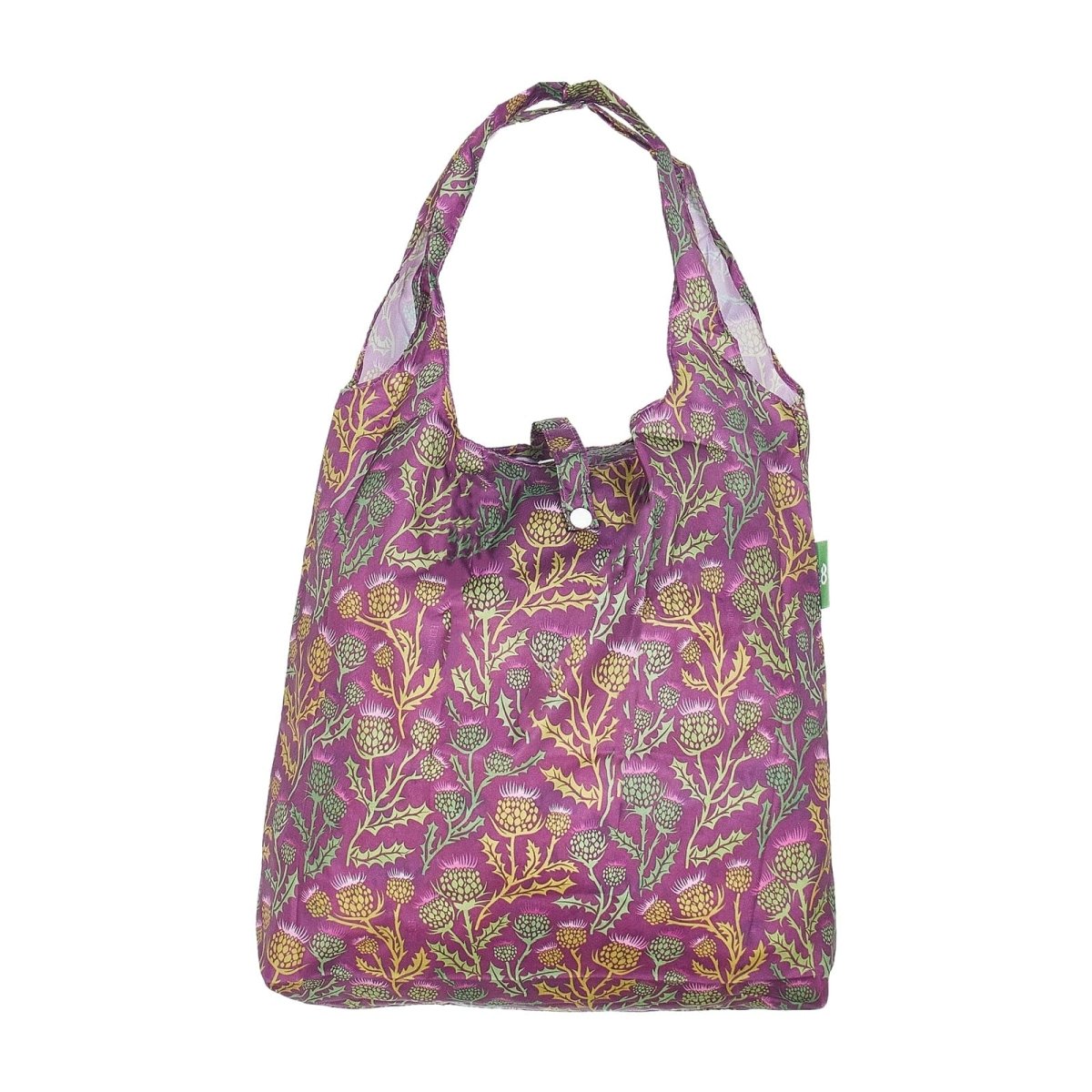 Eco Chic Lightweight Foldable Reusable Shopping Bag Thistle - Purple - RUTHERFORD & Co