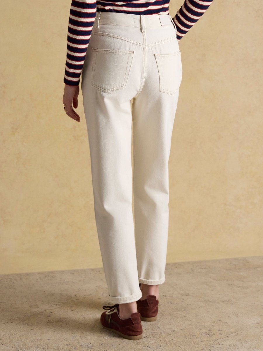 Ecru Relaxed Fit Jeans - RUTHERFORD & Co