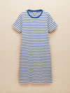 Eden Blue Striped Short Sleeve Jersey Dress - RUTHERFORD & Co