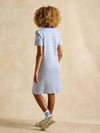 Eden Blue Striped Short Sleeve Jersey Dress - RUTHERFORD & Co