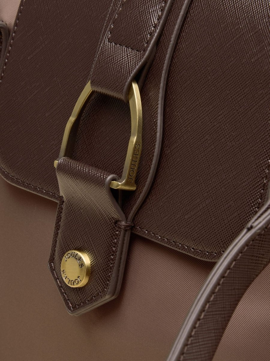 Edie Mocha Brown Zip Top Shopper Bag - RUTHERFORD & Co