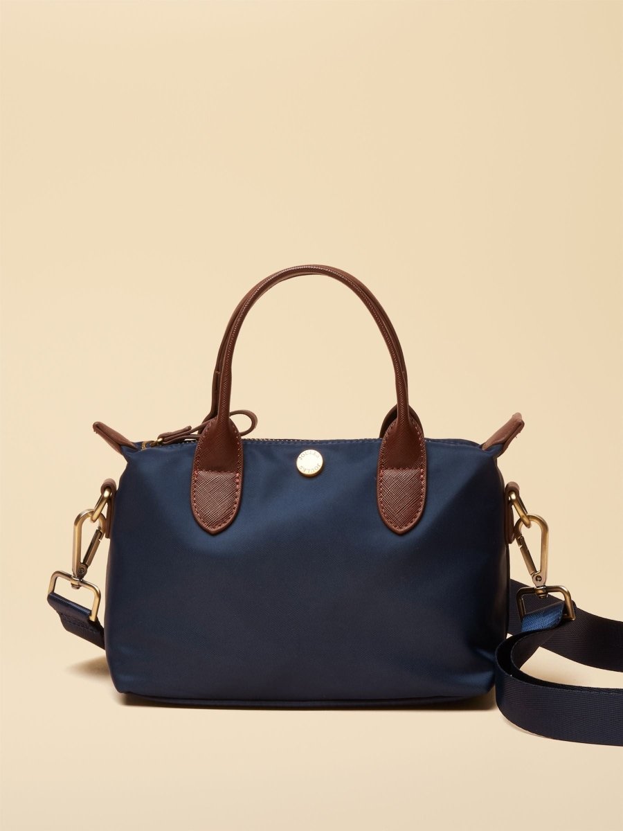 Edie Navy Ecru Check Crossbody Bag - RUTHERFORD & Co