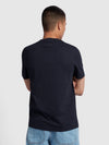 Danny Regular Fit Organic Cotton T-Shirt In True Navy