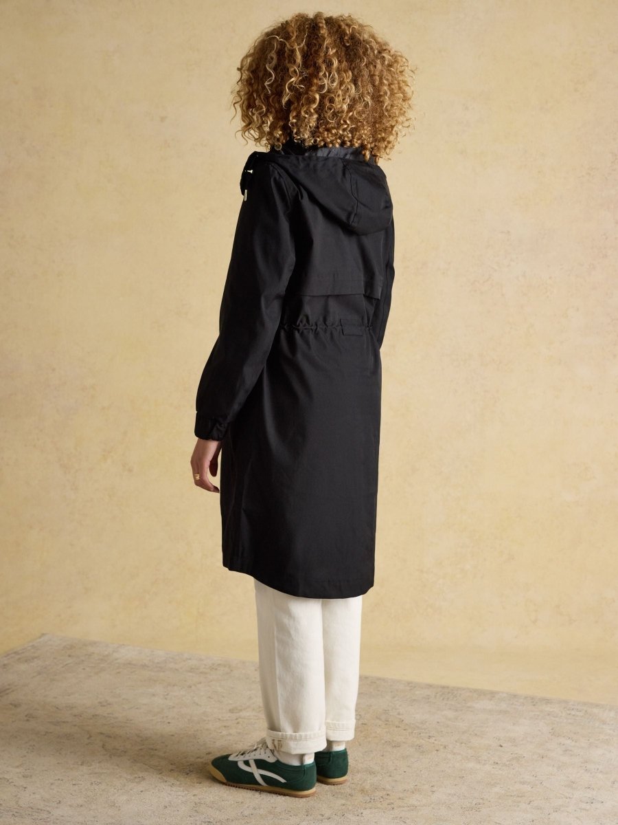 Elbridge Black Waterproof coat with Hood - RUTHERFORD & Co