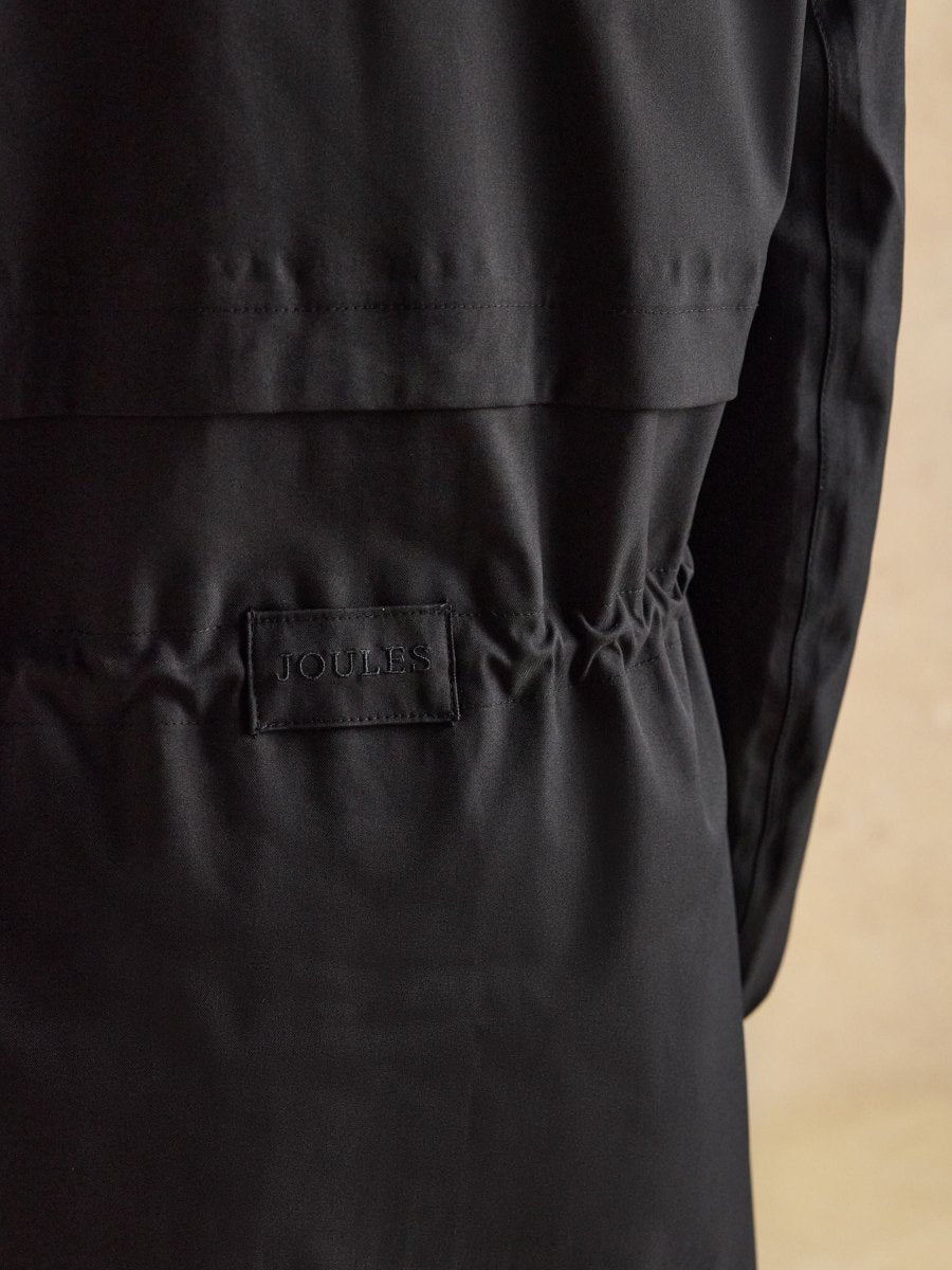 Elbridge Black Waterproof coat with Hood - RUTHERFORD & Co