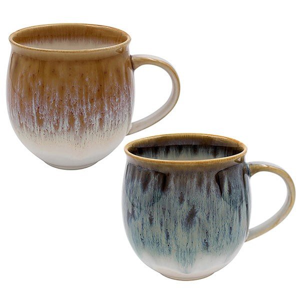 Elements Mugs Two Tone Round Dark Set of 2 - RUTHERFORD & Co