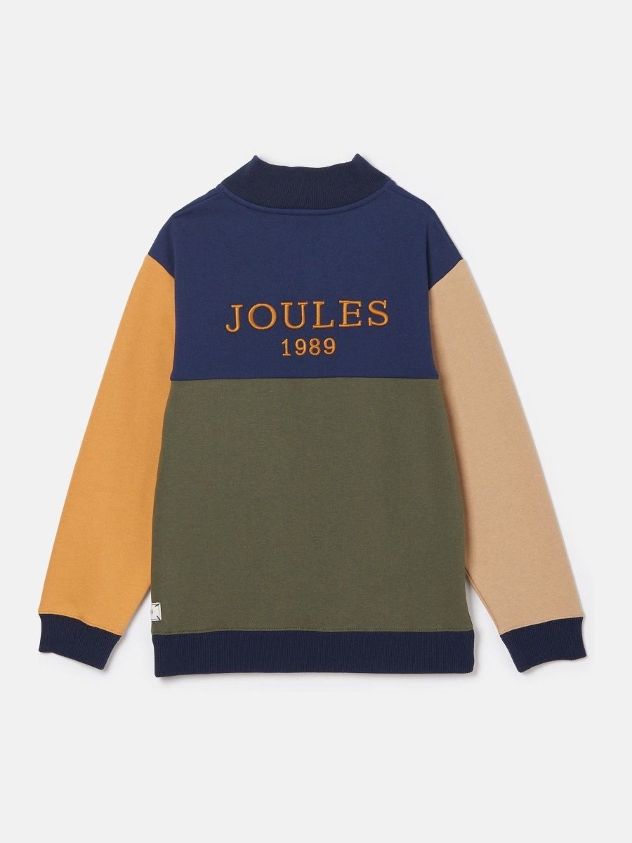 Elliot Multi Colourblock Quarter Zip Sweatshirt - RUTHERFORD & Co