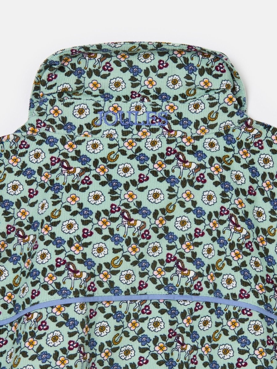 Elodie Blue Ditsy Print Corduroy Shirt Dress - RUTHERFORD & Co