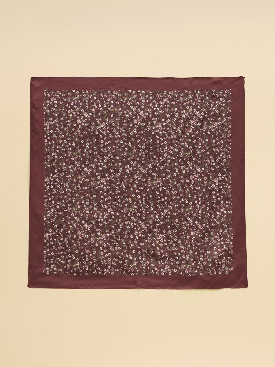 Elsie Red Ditsy 100% Silk Square Scarf - RUTHERFORD & Co