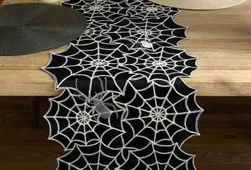 Embroidered Cobweb Runner - RUTHERFORD & Co