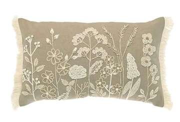 Embroidered Meadow Cushion - RUTHERFORD & Co
