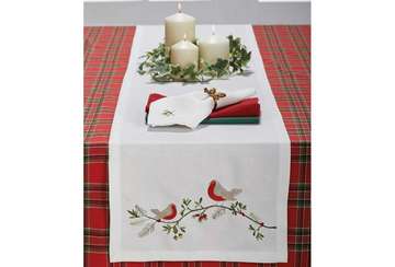 Embroidered Robin Runner - RUTHERFORD & Co